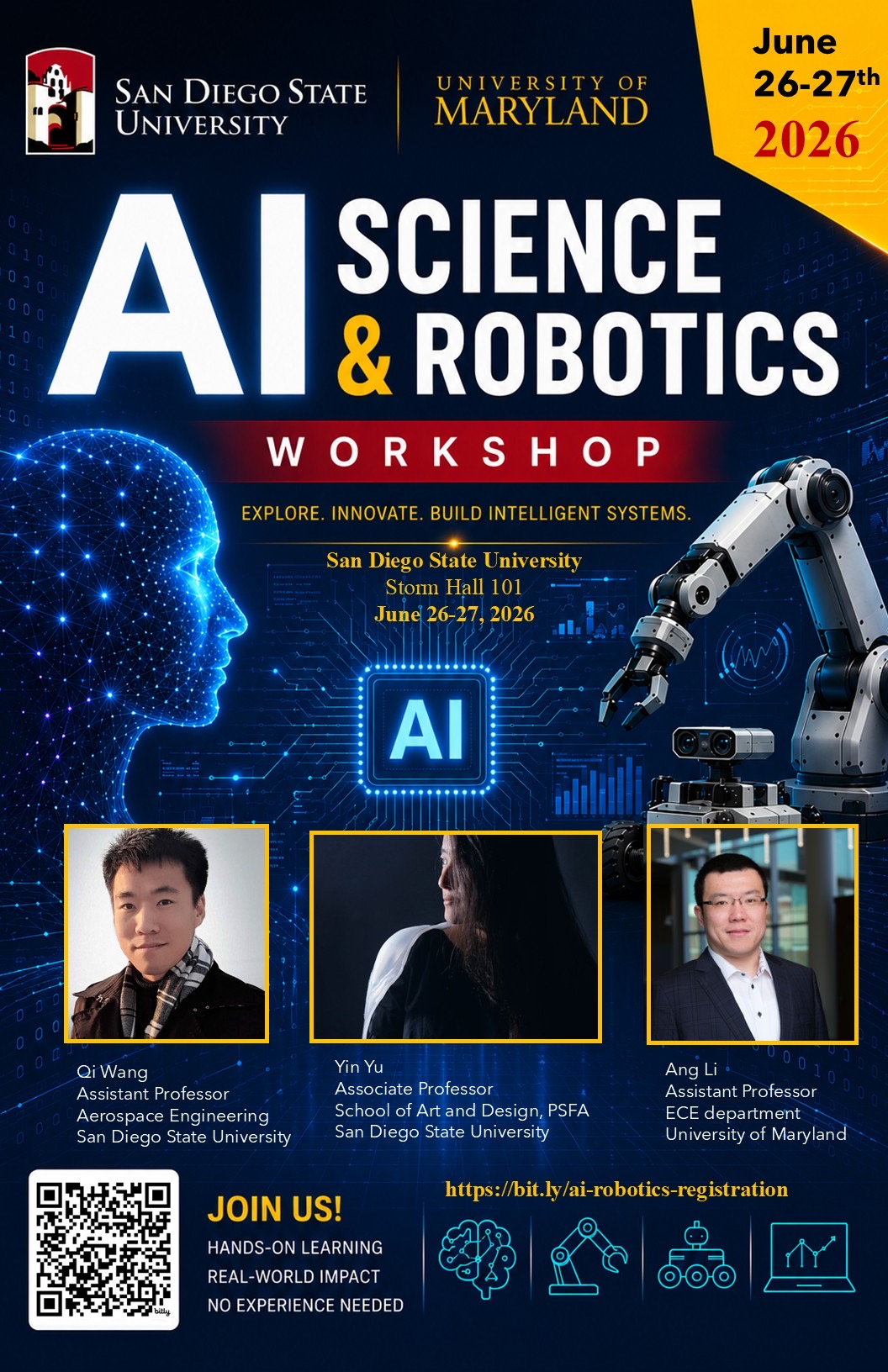 AI, Science & Robotics Workshop poster